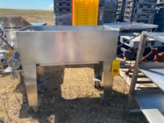 35 Gallon S/S COP Tank with Wing and Casters, Dimensions = 35