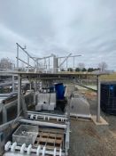 S/S Framed Platform with Diamond-Plated Deck, Railing and Ladder, Dimensions = 164