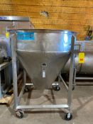 Portable Cone-Bottom S/S Hopper, 54
