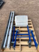 (2) Roller Conveyor Legs with Casters, 68