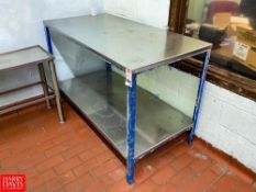 (3) Various Size S/S Tables , Dimensions = (1) 54'' Length x 28'' Width, (1) 16'' Width x 36'' Lengt