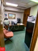 Office Furniture - Office Desk, Computer Table, (2) Book Cases, (5) Filing Cabinets, (2) Rolling Off