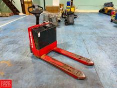 Raymond Electric Pallet Jack 4,500 LB Capacity, Model: 102T-F45L, S/N: 102-11-21334, 24 Volts 45'' L