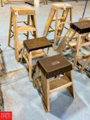 (3) Shop Ladders 250 LB Capacity (Ranging from 3' - 2' Height) - Rigging Fee: $75