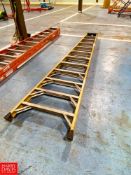 Warner Heavy-Duty Shop Ladder 300 LB Capacity, Dimensions = 14' Height - Rigging Fee: $50