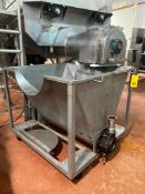 S/S Hopper with Auger, Marathon 20 HP Motor, Drives and Casters, Dimensions= 51