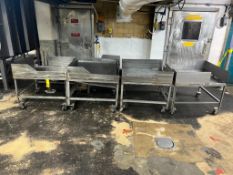 S/S Mobile Draining Tables, Dimensions= 40