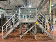 Aluminum Framed 7-Step A-Frame Crossover Stairs with 5' x 30