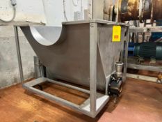 S/S Hopper with Auger, Drives and Casters, Dimensions= 51