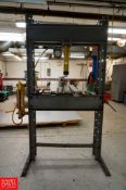 Enerpac 25 Ton H Frame Hydraulic Press Enerpac P-80 2 Speed Steel Hand Pump and Enerpac RC-2514 - Ri