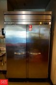 Beverage-Air 2 Door Stainless Reach in Refrigerator 32'' x 53'' x 84'' Tall, 6 PVC Covered Shelves,