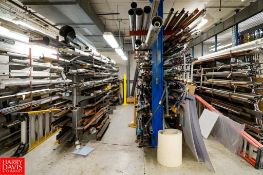 Round and Square Steel Stock on (4) Racks - Rigging Fee: $600