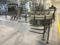 S/S Framed Conveyor with 180° Turn and Drive, Dimensions = 28' x 4.5