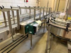 S/S Framed Accumulation Conveyor 180° Serpentine, Dimensions = 100' x 4.5