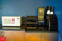 Amana Microwave, Utensil Holder, and Napkin Despenser , Model: Radaranger - Rigging Fee: $150