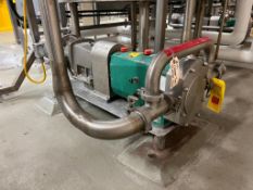 Tri-Clover Rotary Pump, Model: TSR4NLD-25MDE4JT-AO, S/N: 391710-01 with Gear Reducing Drive and 3 HP