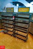 (2) Product Display Racks On Wheels , 17'' x 30'' x 63'' Tall - Rigging Fee: $100