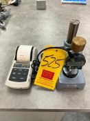 Mitutoyo Absolute Dial Gage Stand, Hardener Steel Flat Anvil, Code No: 7002-10 with DP-I VR Printer