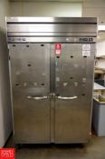 Beverage-Air 2 Door Stainless Reach in Refrigerator 32'' x 53'' x 84'' Tall, 6 PVC Covered Shelves,
