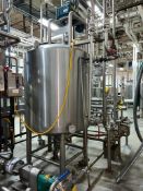 Tetra Pak 300 Gallon Jacketed S/S Tank, S/N: S97-8367 with GSE 450 Load Cell - Rigging Fee: $1250