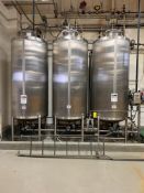 CIP System with (3) 750 Gallon S/S Tanks, Centrifugal Pump with 30 HP 3,450 RPM, Endress+Hauser Prom