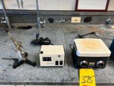 Corning Glass Works Hot Plate/Stirrer, Scientific Products, Tek Timer S and Adjustable Lab Stand - R