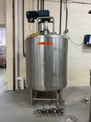 Tetra Pak 300 Gallon S/S Tank, Model: 003-04-001, S/N: S97-8366-2 with Vertical Agitation and GSE450