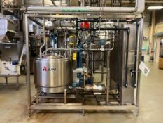 Ecolab Sterilant Supplies System with 300 Gallon S/S Tank, Centrifugal Pump, Rosemount Flowmeter, Al