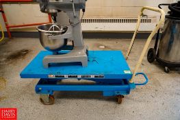 Bishamon MobiLift Table Max Capacity 1760 lbs, (800 KG), Vertical Travel 22'', Manual Foot Pump, Min