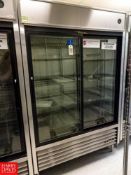 TRUE Two Sliding Glass Door Reach In Refrigerator, Model: TSD-47G-LD, S/N: 8707255, Refrigerant Type