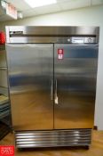 TRUE 2 Door Upright Refrigerator 30'' x 54'' x 83'' Tall, Capacity 45 cu. Ft, 115 Volt, 60 Hz, 9.2 A