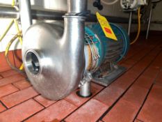 Tri-Clover Style Centrifugal Pump with Baldor 5 HP 1,750 RPM Motor and 3