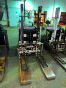 Rico 3,000 LB Capacity Low Lift Rider Electric Pallet Jack with Battery - Rigging Fees: $50