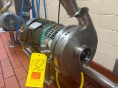 Tri-Clover Centrifugal Pump with Reliance Electric 5 HP 1,750 RPM Motor and 3