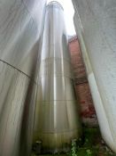 Walker 15,000 Gallon Insulated S/S Silo, Model: VSHT/316L S.S., S/N: WEP-80049 with (2) Tri-Clover