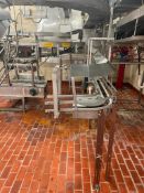 S/S Framed Conveyor with 180°Turn and Drives, Dimensions = 75' x 6