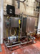 S/S CIP Skid with 70 Gallon S/S Balance Tank, Centrifugal Pump, (3) Tri-Clover Air Valves, Honeywell
