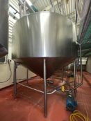 APV Crepaco 3,000 Gallon Dimple Jacketed, Dome-Top, Cone-Bottom S/S Processor, S/N: 3369B