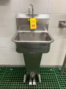 S/S Hand Sink with Foot Controls and Retractable Light - Rigging Fees: $200
