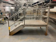 S/S Platform with Stair and Handrail, Dimensions = 55