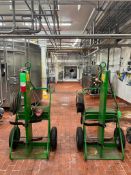 (3) 2-Bottle Compressed Air Hand Trucks - Rigging Fees: $50