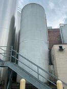 DCI 15,000 Gallon Insulated S/S Silo, S/N: 86-D-33833-B with (2) Tri-Clover S/S Tank Valves, Level