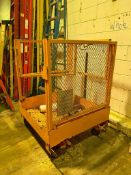 Fork Truck Person Basket and Fork Lift Battery Service Cart - Rigging Fees: $25