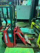 Raymond 4,500 LB Capacity Low Lift Electric Pallet Jack , Model: 102T-F45L with Battery