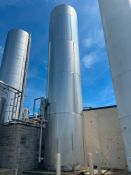 Walker 50,000 Gallon Jacketed S/S Silo, Model: VSHT, S/N: SPG-13504 with (2) Tri-Clover Tank Valves