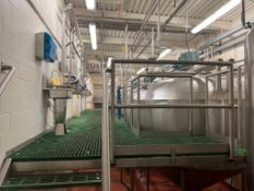 S/S Platform with Split Stairway and Handrail, Dimensions = 34' x 64