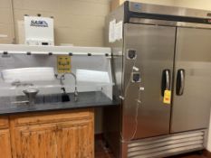 Norlake AdvantEDGE S/S 2-Door Refrigerator, Sentry Air Systems Hood and Emergency Eye Wash Station