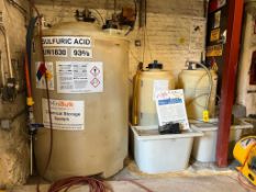 300 Gallon Poly Sulfuric Acid Tank and (2) 80 Gallon Poly Tank - Rigging Fees: $1500