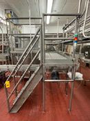 S/S Platform with Stair and Handrail, Dimensions = 94