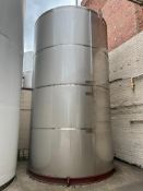 DCI 7,000 Gallon Insulated S/S Silo, S/N: 94-D-50106-C with (2) Tri-Clover S/S Tank Valves